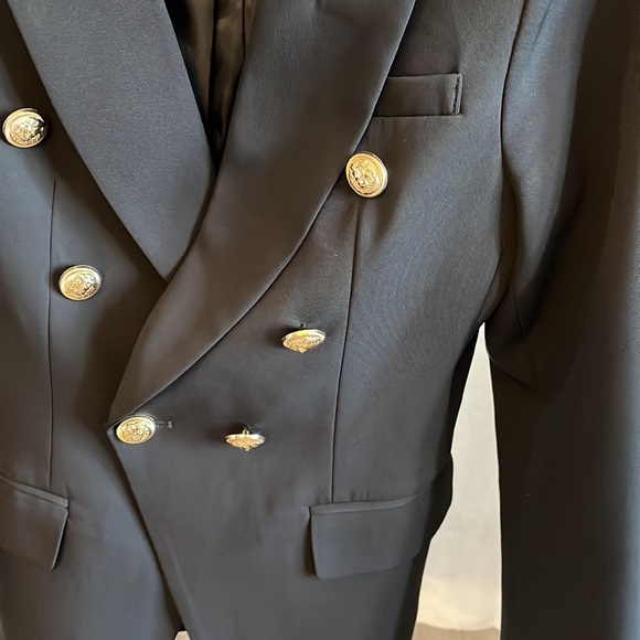 Women’s Classic Tailored Double Breast Blazer Gold Button, Size XL - Picture 5 of 12